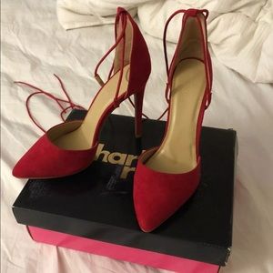 Red Lace Up Pumps